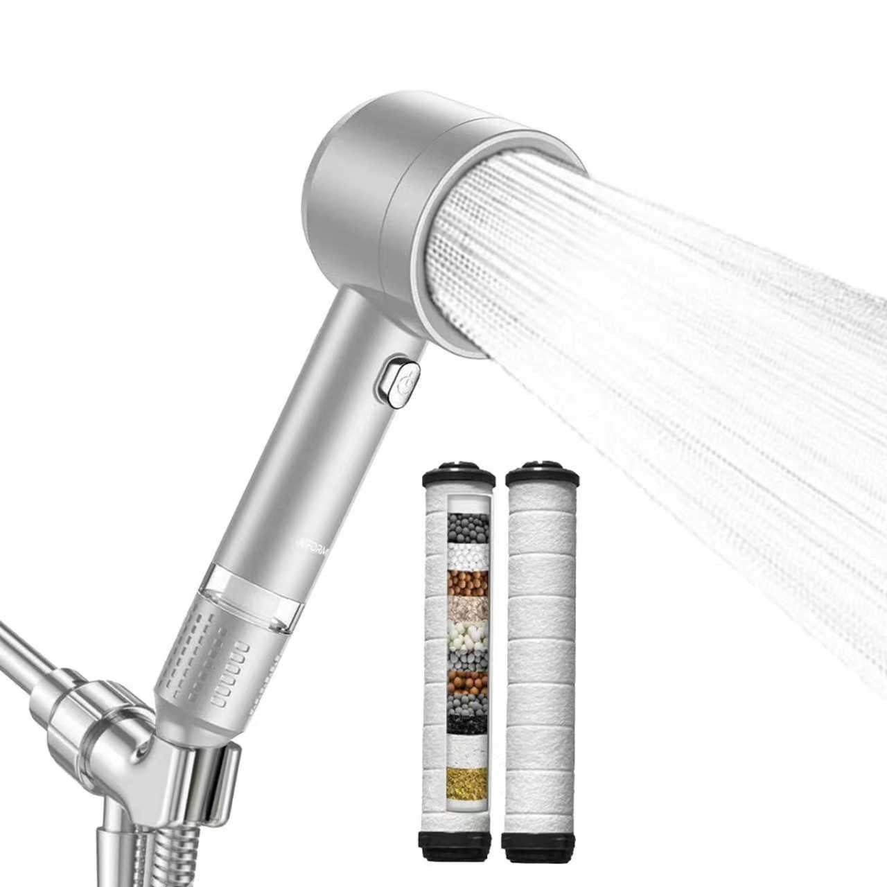 Pet Turbo Pressure Shower Head with Filter