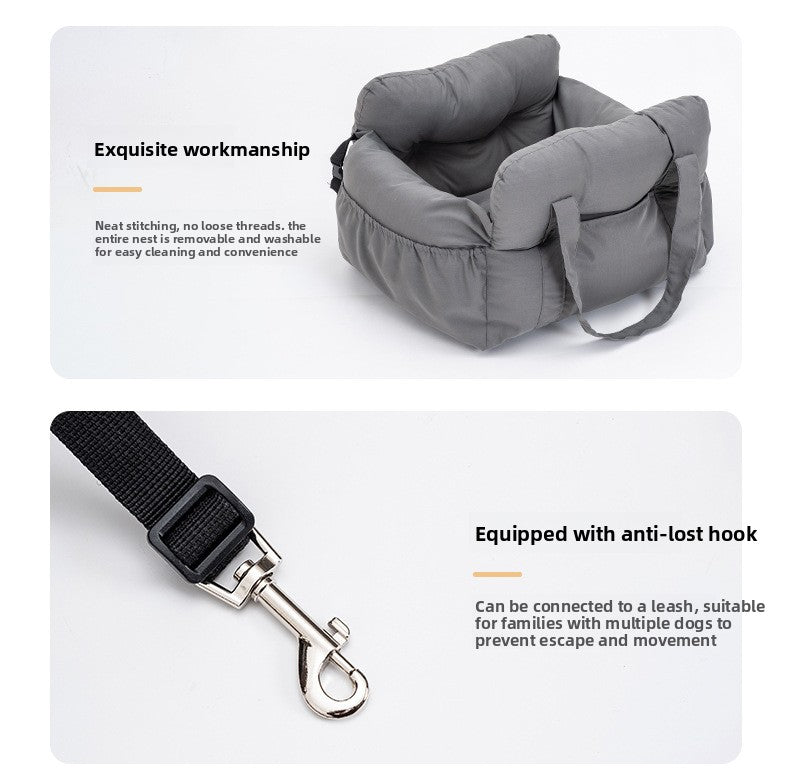 Portable Pet Car Bed & Safety Seat
