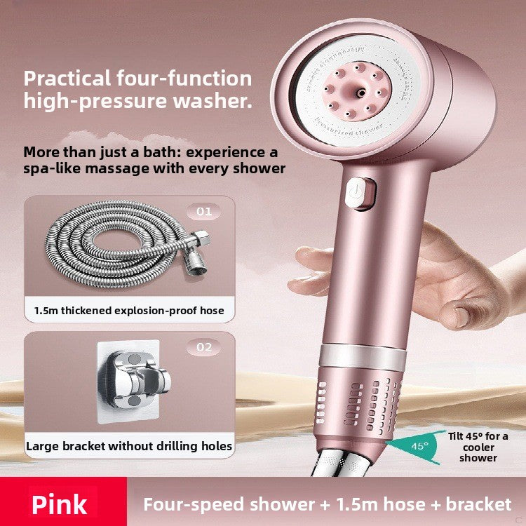 Pet Turbo Pressure Shower Head with Filter