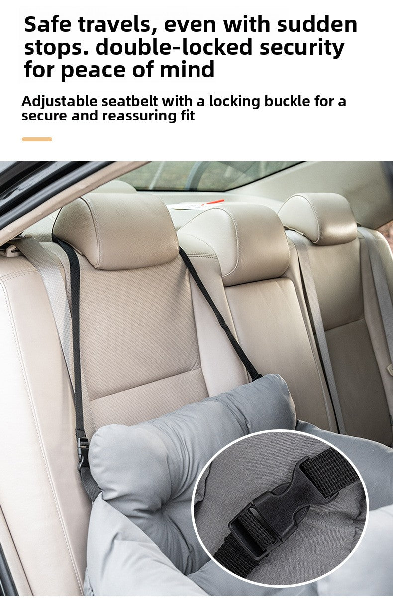 Portable Pet Car Bed & Safety Seat